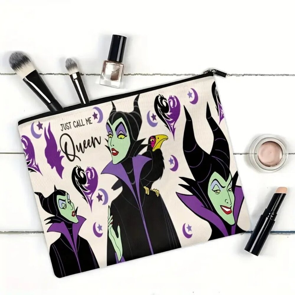 Disney Maleficent Cosmetic Bag With Zipper Nwot